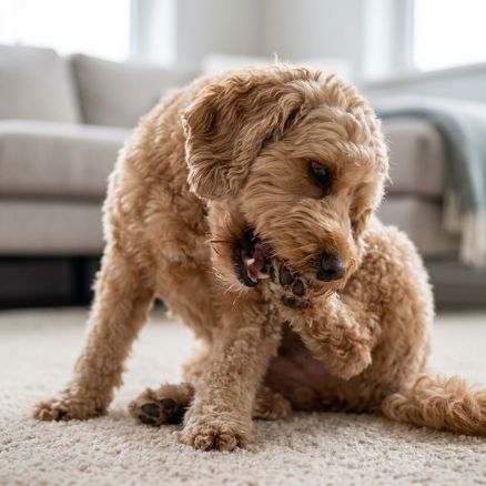 Biting & licking paws