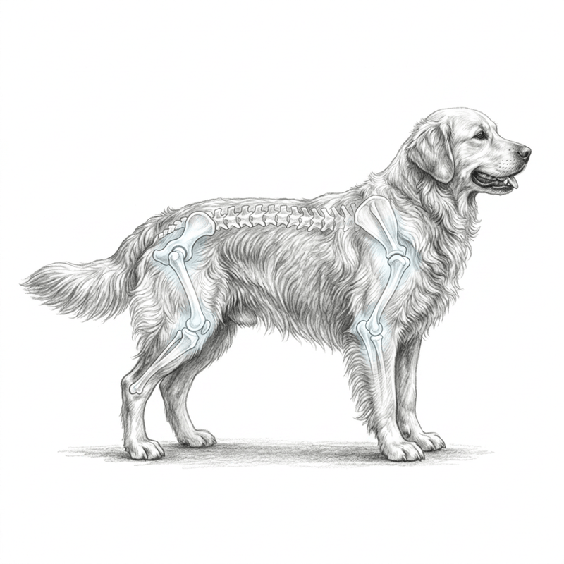The same dog with calm skin after 8 weeks
