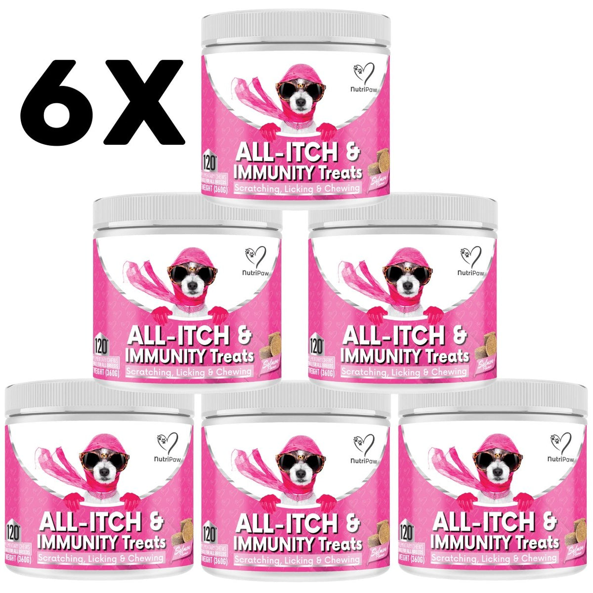 6 Pack of All-Itch &amp; Immunity Treats - NutriPaw